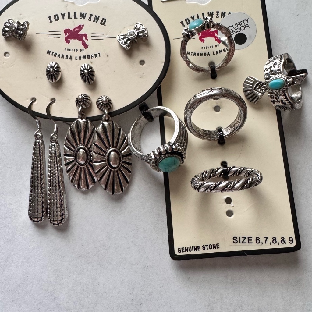 Idyllwind- Silver Ring And Earring Turquoise